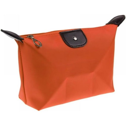 0918R Le Pliage Nylon Cosmetics Bag in Orange