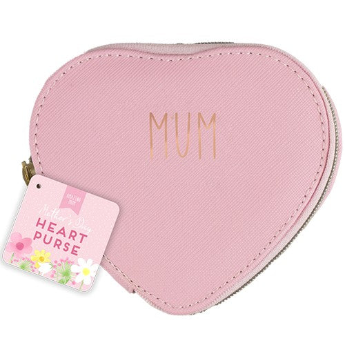 Mum Heart Coin Purse in Pink