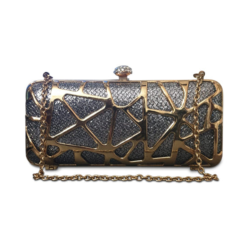 Web Design Clutch in Gold & Silver