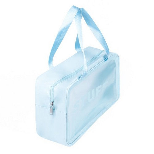 STUFF PVC Makeup & Toiletry Bag in Blue