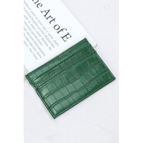 U-812 Alligator Card Holder Wallet in Green