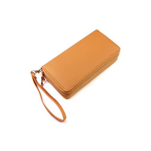 HDG2000 Double Zip Purse in Camel