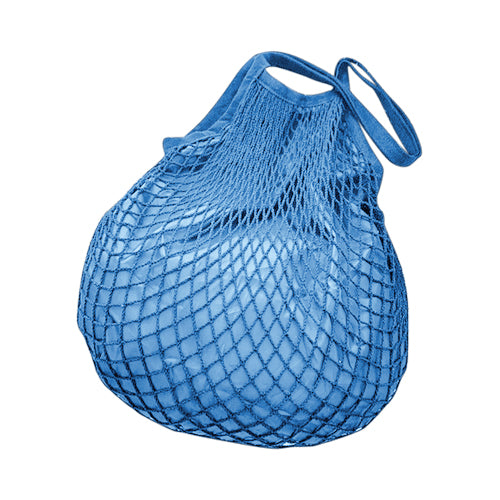 House of Milano Cotton Mesh Shopping Bag in Blue