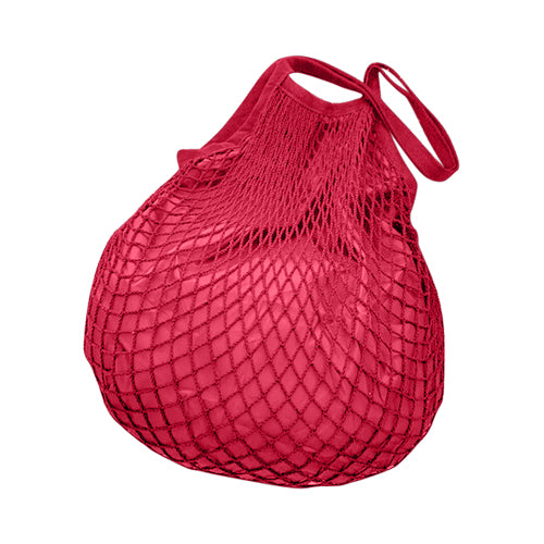 House of Milano Cotton Mesh Shopping Bag in Red