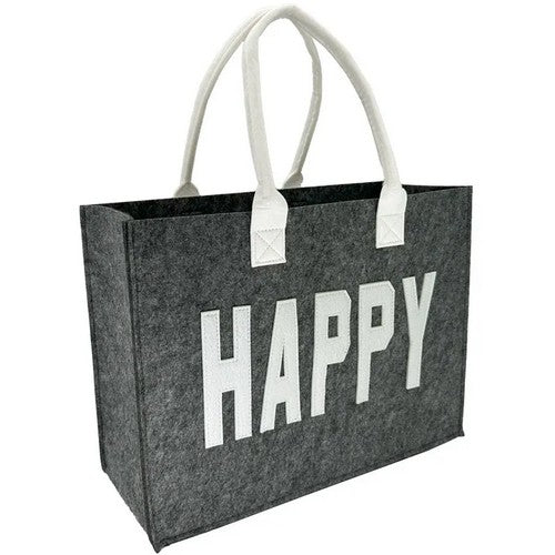 03017 Happy Felt Tote Bag in Grey