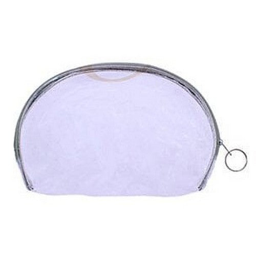 RBG-0365GS Clear Plastic Round Makeup Bag in Gold