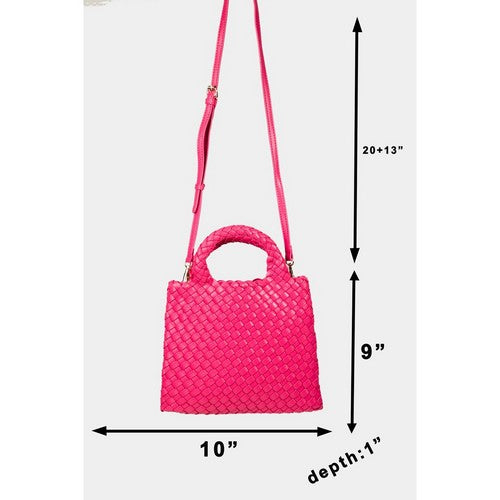 Antik Kraft Hand Woven Tote in Fuchsia
