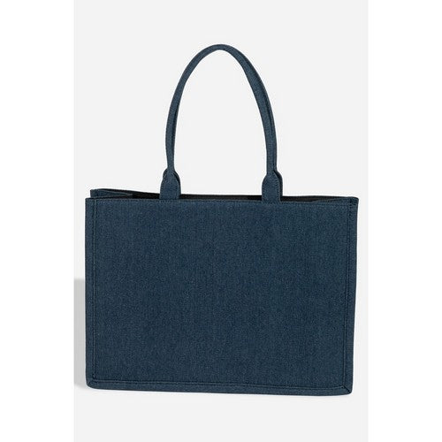 MMA8876 Denim Tote Bag in Dark Denim