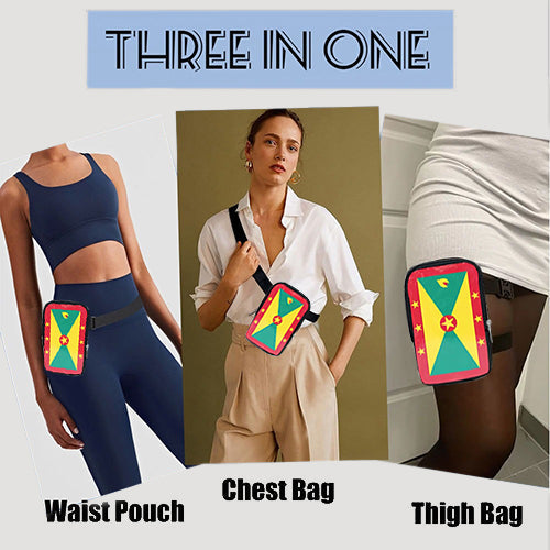 3-Way Thigh Bag in Grenada Flag
