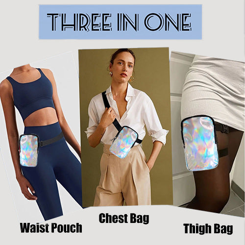 3-Way Thigh Bag in Silver