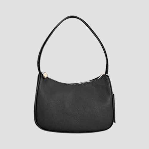 Plait Strap Small Shoulder Bag in Black