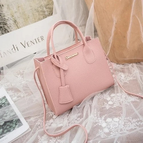 332926 Pebbled Leather Mini Tote in Pink