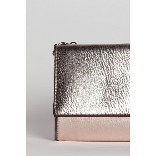 Metallic Mini Box Side Bag in Metallic Pink