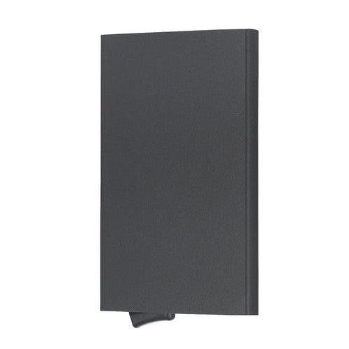 RFID Blocking Pop-Up Aluminium Card Holder Wallet in Matte Black