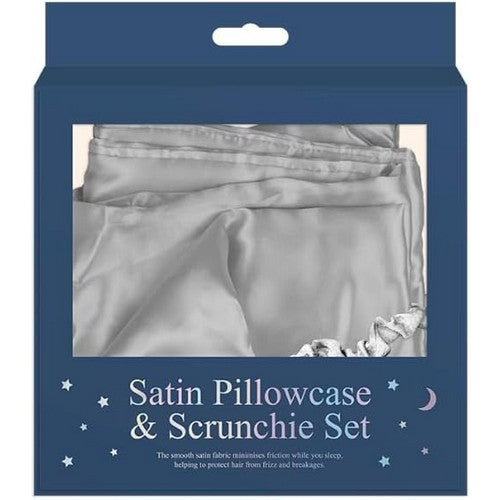 Satin Pillowcase & Scrunchie Set in Grey