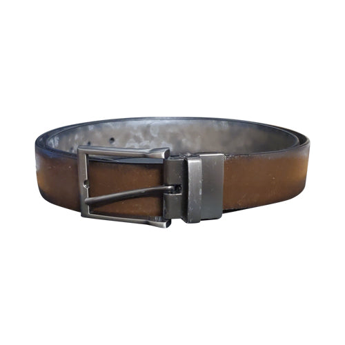 Genuine Leather Reversible Belt in Black & Brown