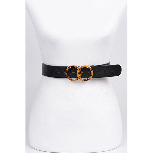 P87645 Tortoiseshell OO Buckle Belt