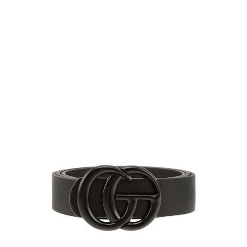CG Buckle Belt in Black With Black Buckle