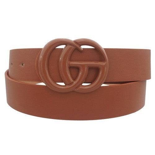 IW-33807 CG Buckle Belt in Cognac with Cognac Buckle