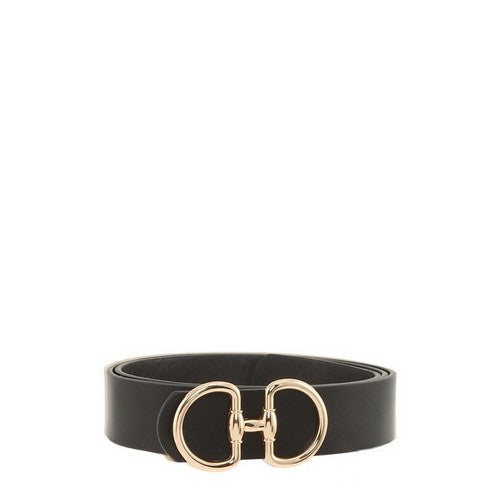 Horsebit Buckle Belt in Black
