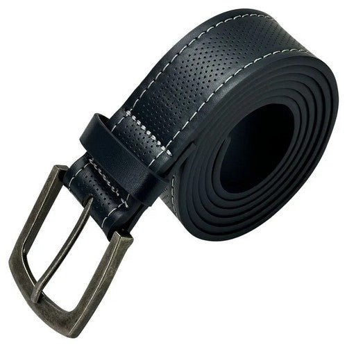12949 Perforated Leather Belt in Marine Blue