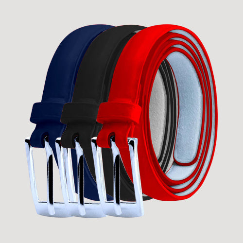 Square Buckle Thin Belt 3pk