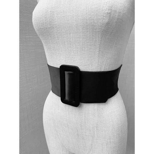 Plus Size Satin Belt in Black