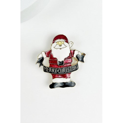 MSNV11931 Rhinestone Christmas Brooch Santa