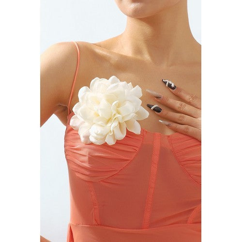 Romantic Flower Brooch in White