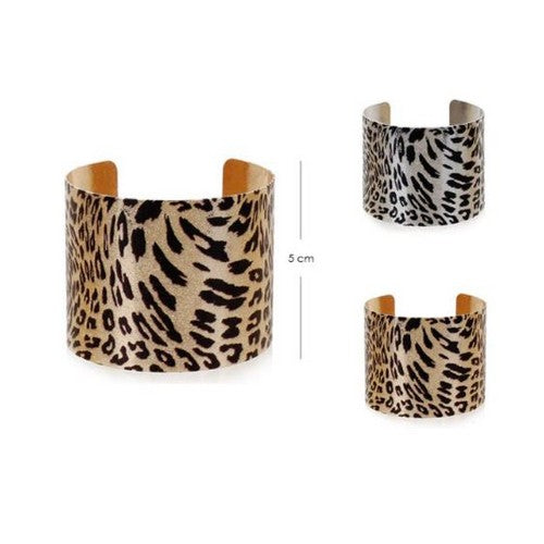 BRC-5077 Animal Print Cuff Bracelet