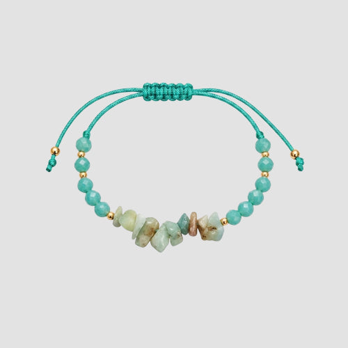 Stone Beads Cord Bracelet in Turquoise