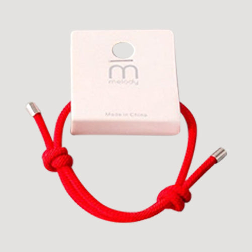 Knotted Cord Bracelet in Red