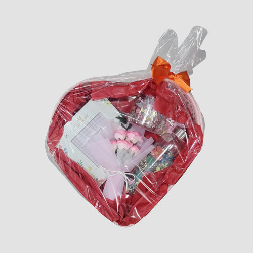 Mum Loves Flowers Gift Basket in Pink/Pink ($125 Value)