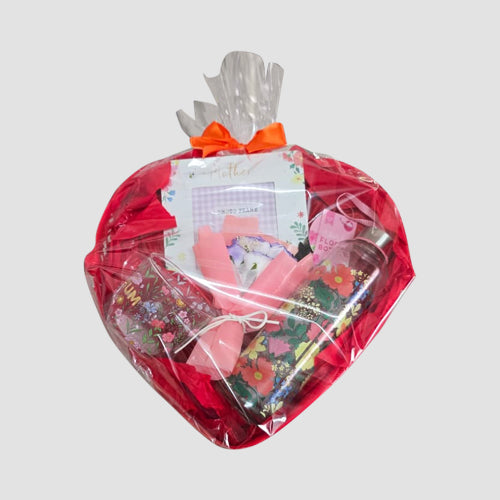 Mum Loves Flowers Gift Basket in Red/Purple ($125 Value)