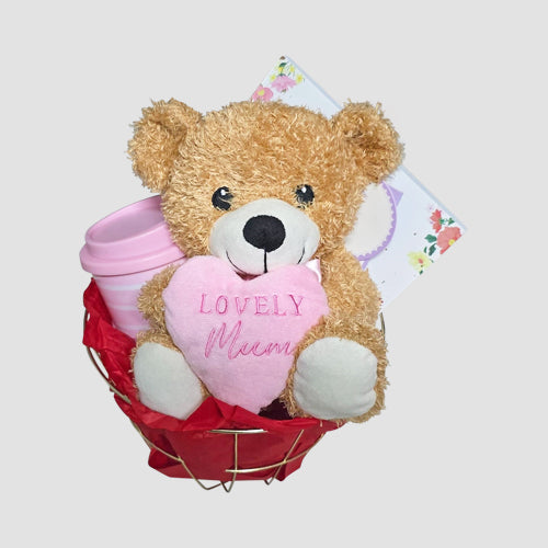 Lovely Mum Teddy Bear Gift Basket ($95 Value)