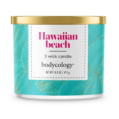 Bodycology 3 Wick Candle in Hawaiian beach 14oz