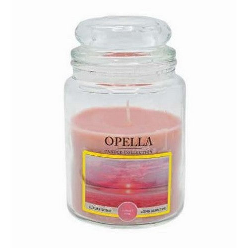 IIGCDBIGSP Opella Luxury Glass Jar Scented Candle 1kg in Sunset Pink
