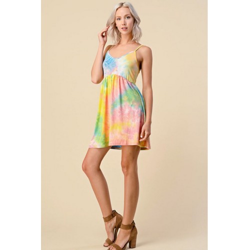 cotton candy tie dye dress Pastel Cotton Candy Tie Dye Dress