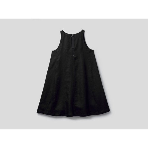Benetton 100% Linen Sleeveless Dress Black