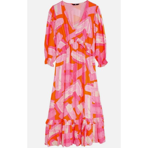 Very Ruffle Print Mai Drss Pink