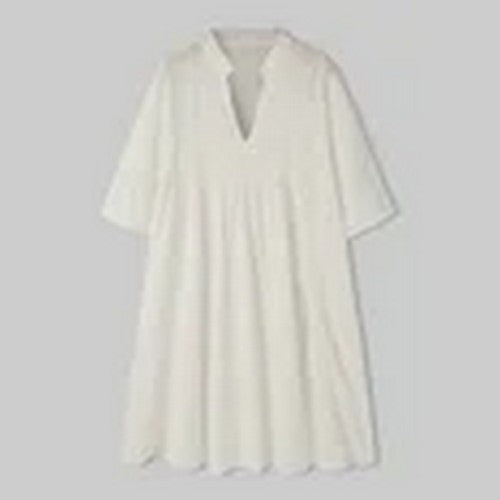 100% Linen Tunic Dress in White