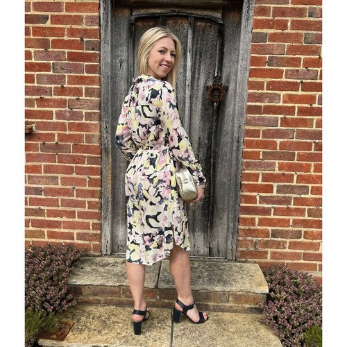 New Look Watercolour Floral Shirt Dress