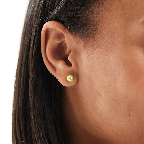 Small Pearl Stopper Stud Earring Pale Yellow