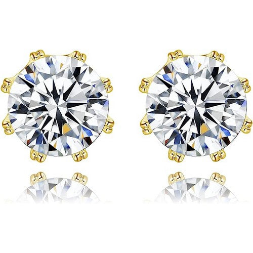 PKE962 Round Diamond Stopper Earring (1 Pair)