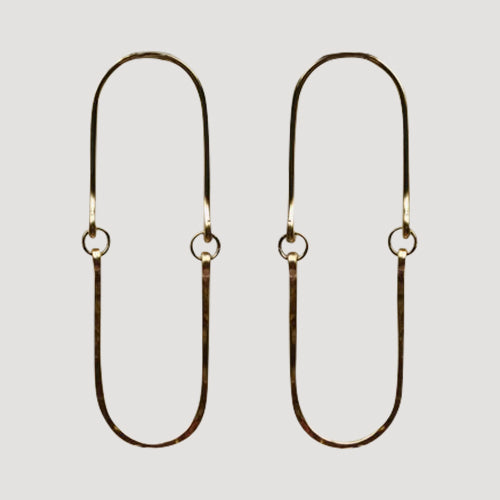 18K Gold Filled Paperclip Drop Earring