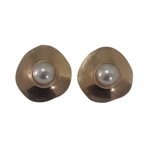 Oversize Vintage Pearl Earring in Gold