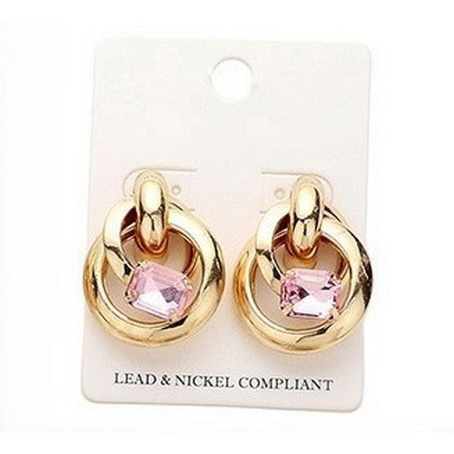 PKE5203 Chunky Ring Gen Earring in Pink