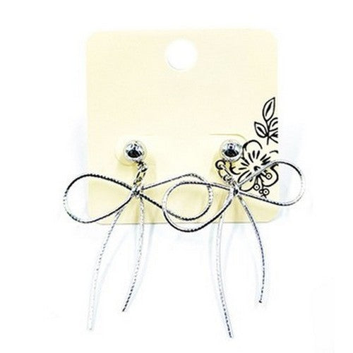 PKE9585 Wire Bow Earring in Silver
