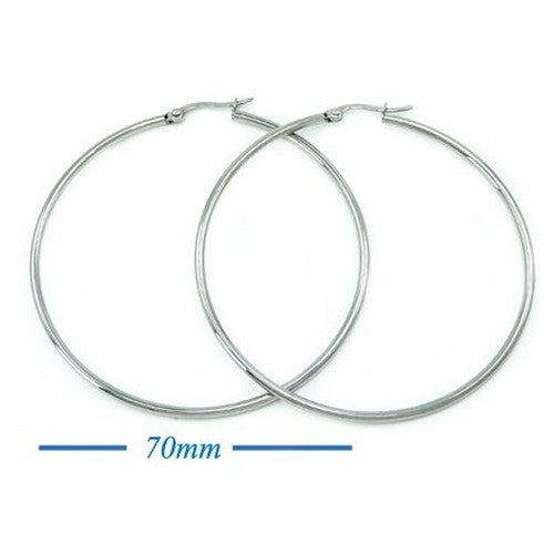 Lux Lux Stainless Steel Hoop Earrings in Silver