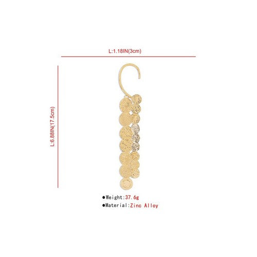 Coins Single Cuff Earring in Gold